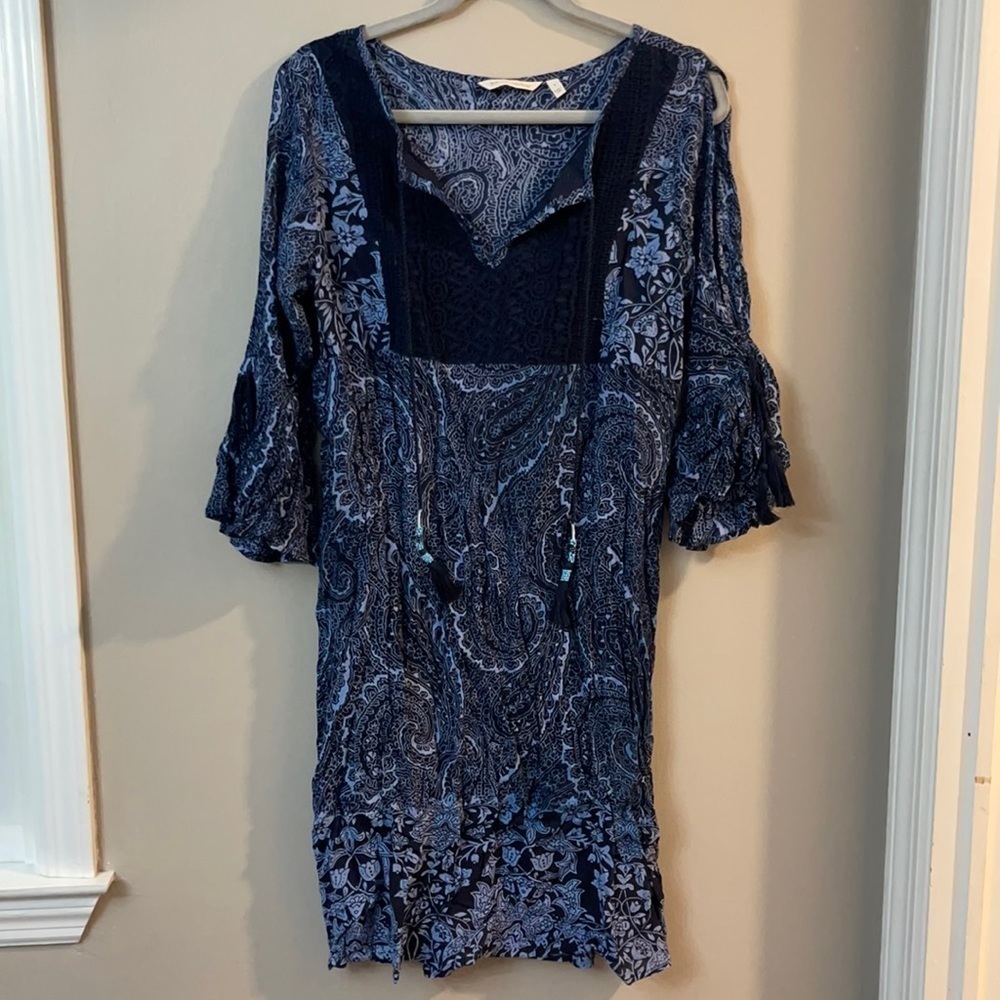 Soft Surroundings Paisley Boho Crochet Dress